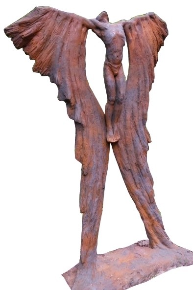 Skulptur Ikarus Oxid 190cm 220 Kg